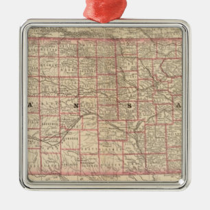 Kansas 3 julgransprydnad metall