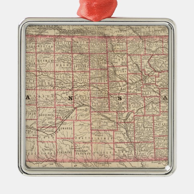 Kansas 3 julgransprydnad metall (Framsidan)