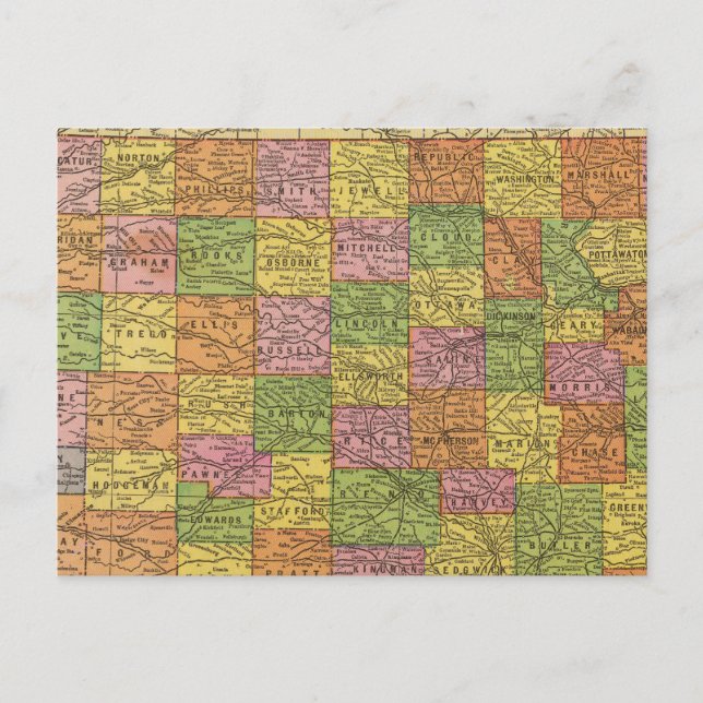 Kansas 4 vykort (Framsida)