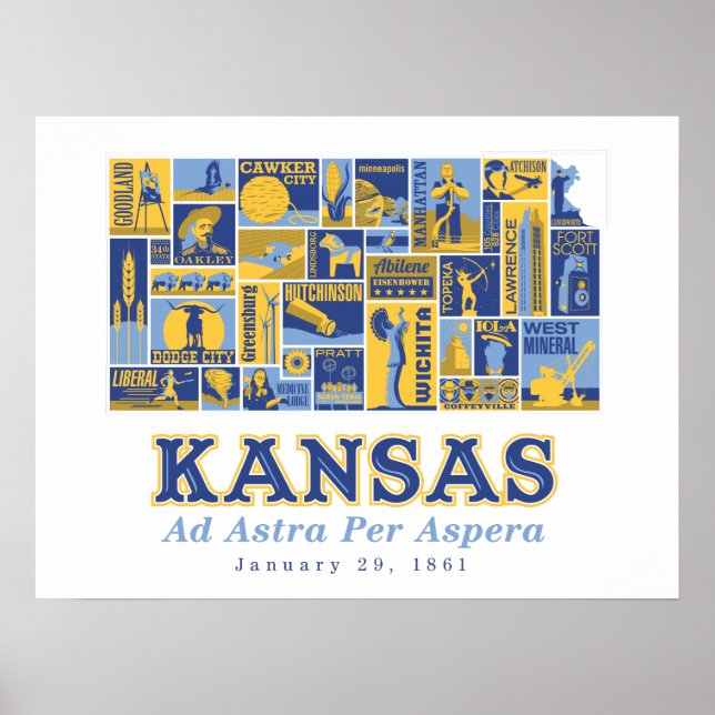 Kansas - Ad Astra Per Aspera - Poster (Framsidan)