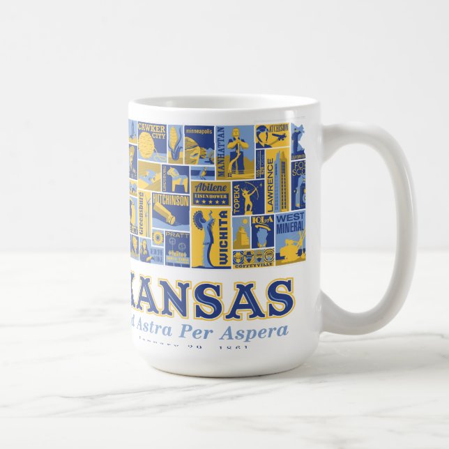 Kansas - annons Astra per Aspera - mugg (Höger)