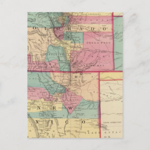 Kansas, Arizona, Colorado, New mexico och Utah Vykort