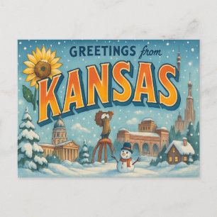 KANSAS brevkort Vykort