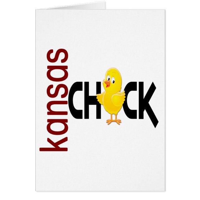 Kansas chick 1 hälsningskort (Framsidan)