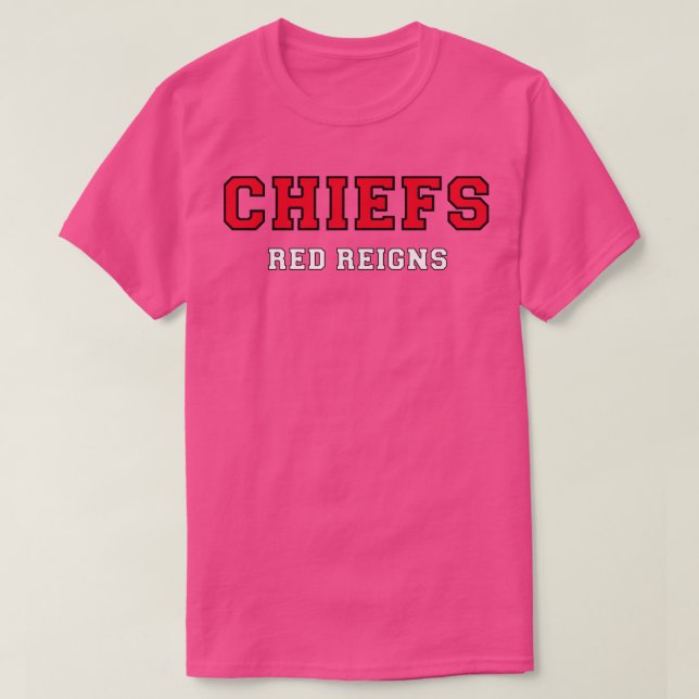 Kansas Chiefs Red Reigns T Shirt (Design framsida)