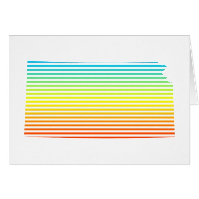 Kansas chill fade hälsningskort (Framsidan Horizontal)