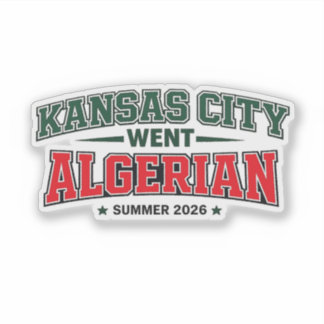 Kansas City Algerisk typografi dekal