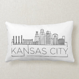 Kansas City, Arkansas Skyline Lumbar Pillow Lumbarkudde