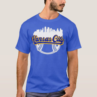 Kansas City Baseball Downtown Skyline Fläkt T Shirt