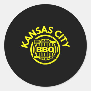 Kansas City Bbq - I Kärlek Barbecue Runt Klistermärke