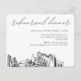 Kansas City Bröllop Elegant Rehearsal Dinner Tilläggskort