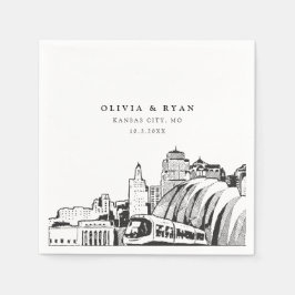 Kansas City Bröllop minimalist Papper Pappersservett