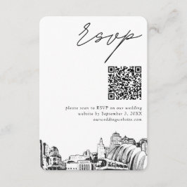 Kansas City Bröllop Modern OSA QR-kod Tilläggskort