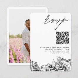 Kansas City Bröllop Modern OSA QR-kod Tilläggskort