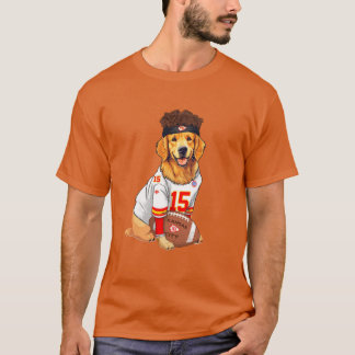 Kansas City Chiefs Cute Golden Retriever Patrick M T Shirt