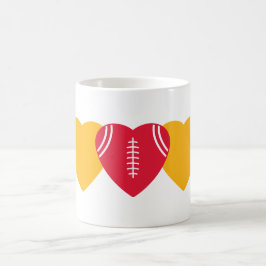 Kansas City Chiefs Football Heart Design Kaffemugg
