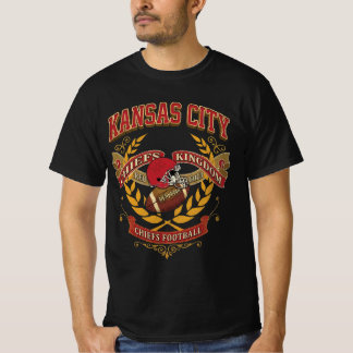 Kansas City Chiefs Kingdom-fotbollsemblem T Shirt