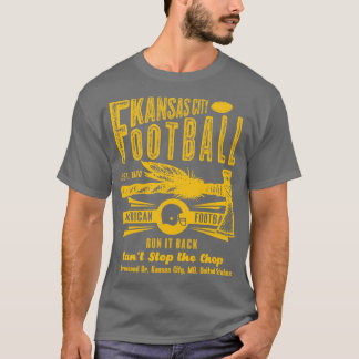 Kansas City Est 1960 Tomahawk Vintage Guld Text T Shirt
