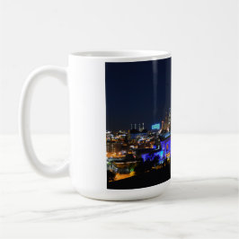 Kansas City facklig station i blått Kaffemugg