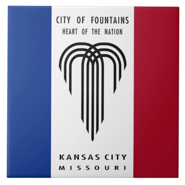 Kansas City flagga Kakelplatta (Framsidan)