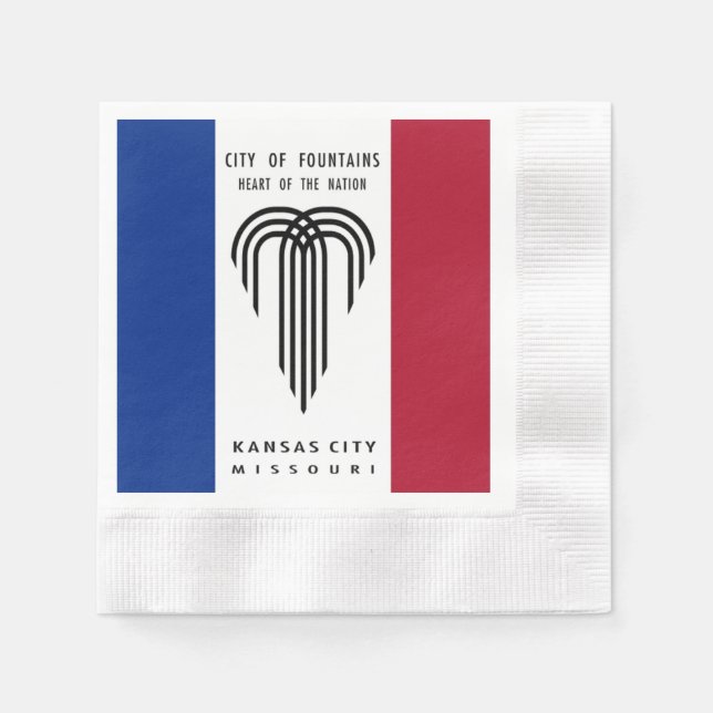 Kansas City flagga Pappersservett (Framsidan)
