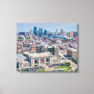 Kansas City härlig horisont Canvastryck