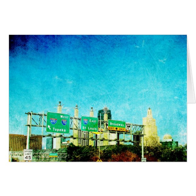 Kansas City Highway Hälsningskort (Framsidan Horizontal)