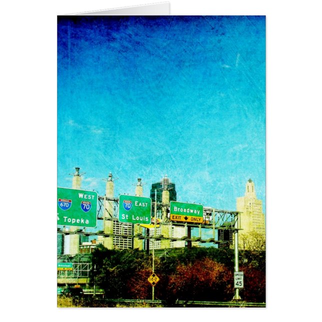 Kansas City Highway Hälsningskort (Framsidan)