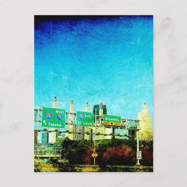 Kansas City Highway Vykort (Framsida)