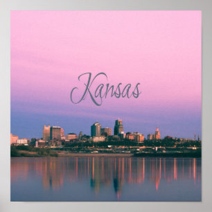 Kansas City Himlar Line Sunset Poster