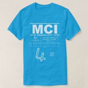 Kansas City Internationell Airport MCI T-Shirt