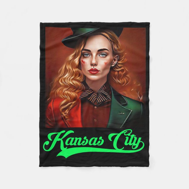 Kansas City Irish Parad Grönt Beer Barbecue Tailg Fleecefilt (Framsidan)