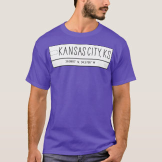 Kansas City Kansas Coordinates T Shirt