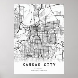 Kansas City Karta Poster