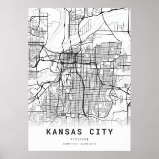 Kansas City Karta Poster