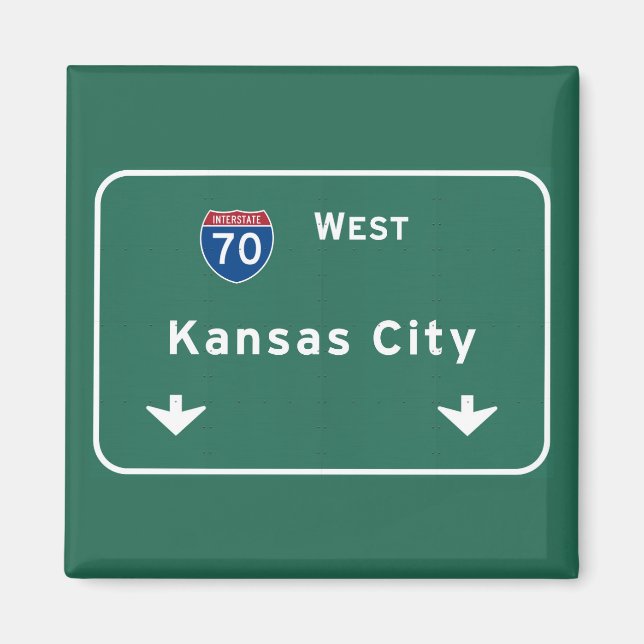 Kansas City KC Missouri Interstate Highway Freeway Magnet (Framsidan)