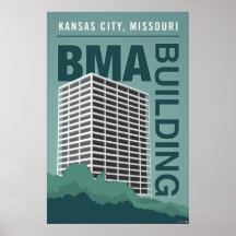Kansas City Landmarks: BMA Byggnad - 24 x 36
