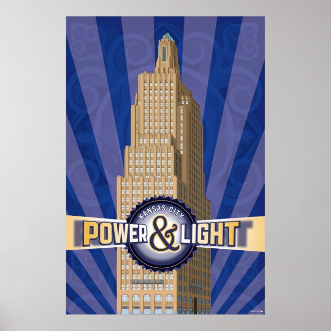 Kansas City Landmarks: KCPL - 24 x 36 Poster (Framsidan)