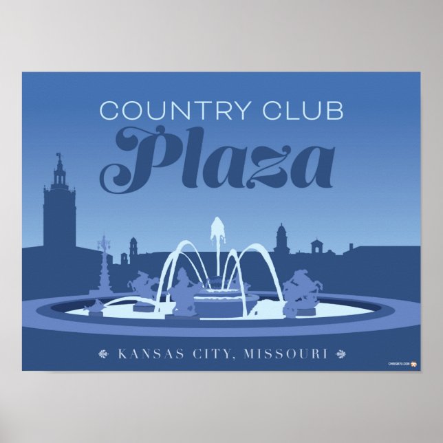 Kansas City Landmarks: Land Klubb - 16 x 12 Poster (Framsidan)