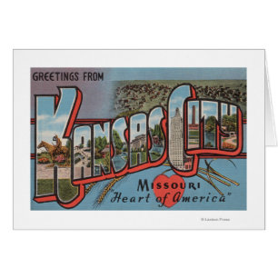 Kansas City Missouri (hjärta) Hälsningskort