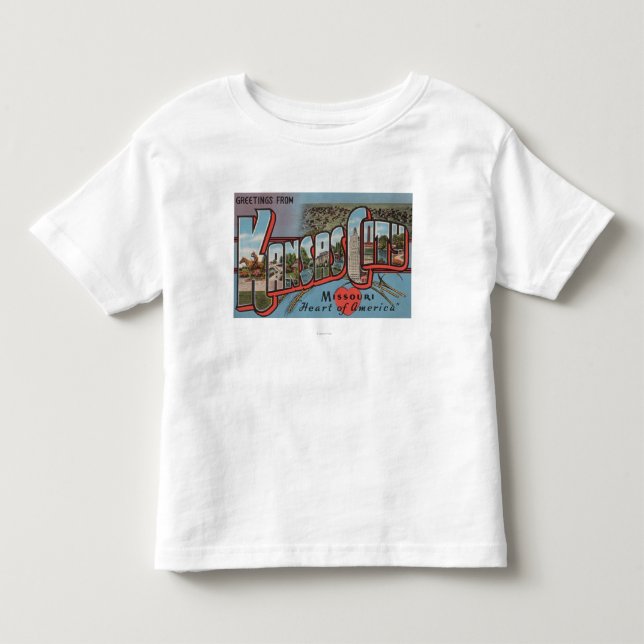 Kansas City Missouri (hjärta) T Shirt (Framsida)