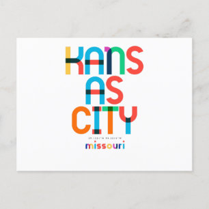 Kansas City Missouri Mid Century, Pop Art. Vykort