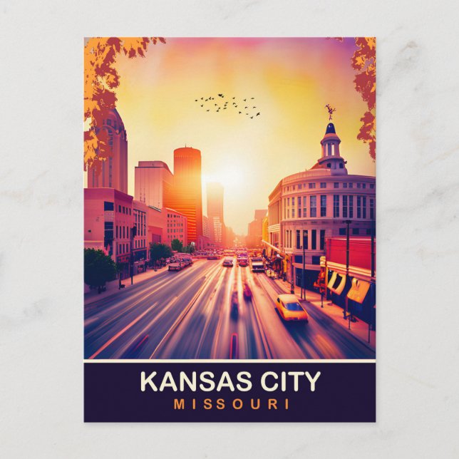 Kansas City, Missouri, Resa  Vykort (Framsida)