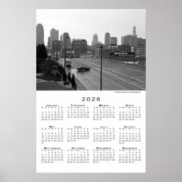 Kansas City, Missouri Skyline 2026 Calendar Poster