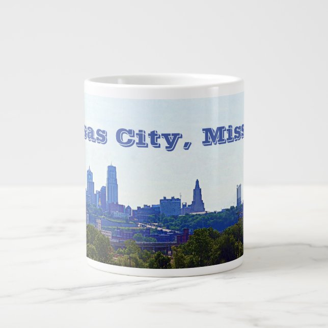 Kansas City, Missouri Skyline Jumbo Mugg (Framsidan)