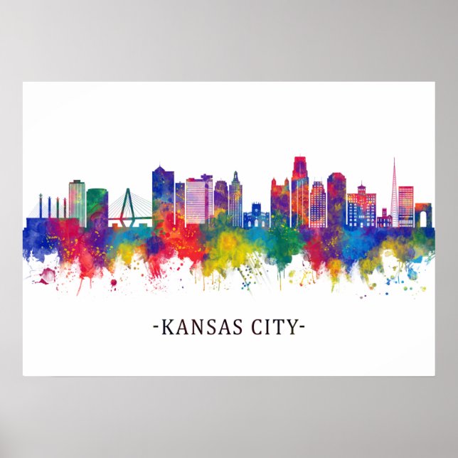 Kansas City Missouri Skyline Poster (Framsidan)