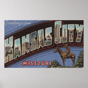 Kansas City Missouri - stora brevplatser 2 Poster