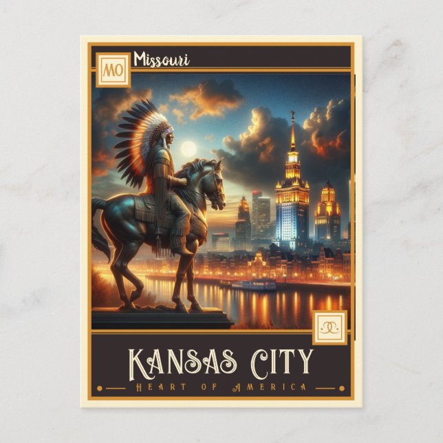 Kansas City, Missouri | VINTAGE Vykort (Framsida)