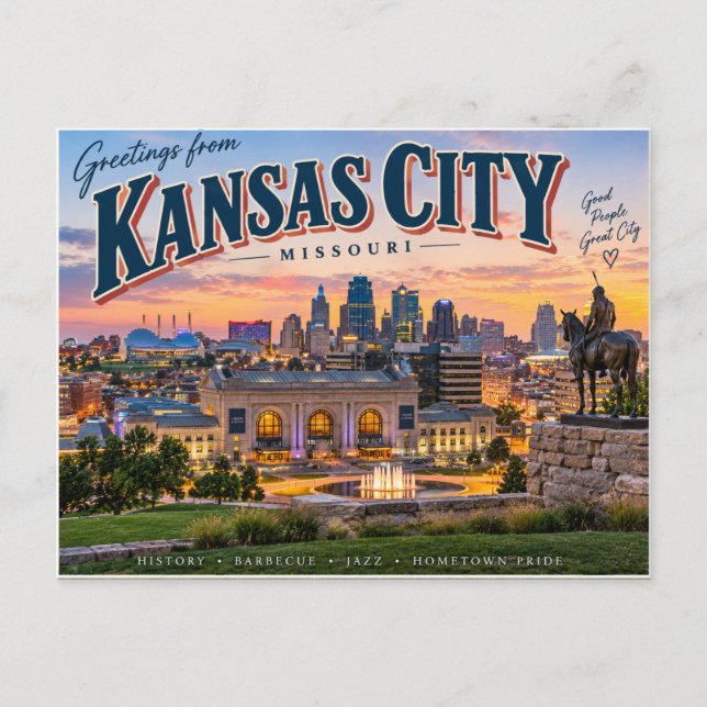 Kansas City Missouri Vykort (Framsida)