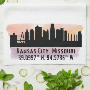 Kansas City MO City Skyline Kökshandduk